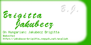 brigitta jakubecz business card